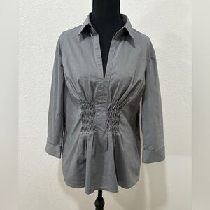 New York & Company Charcoal Blouse